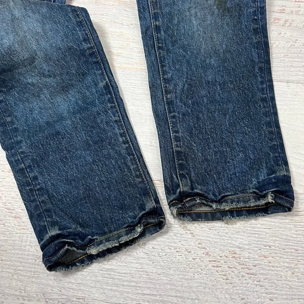 PURPLE Brand Skinny Mud Dark Indigo Jeans Mens 32x33 Button Fly P001 NWT